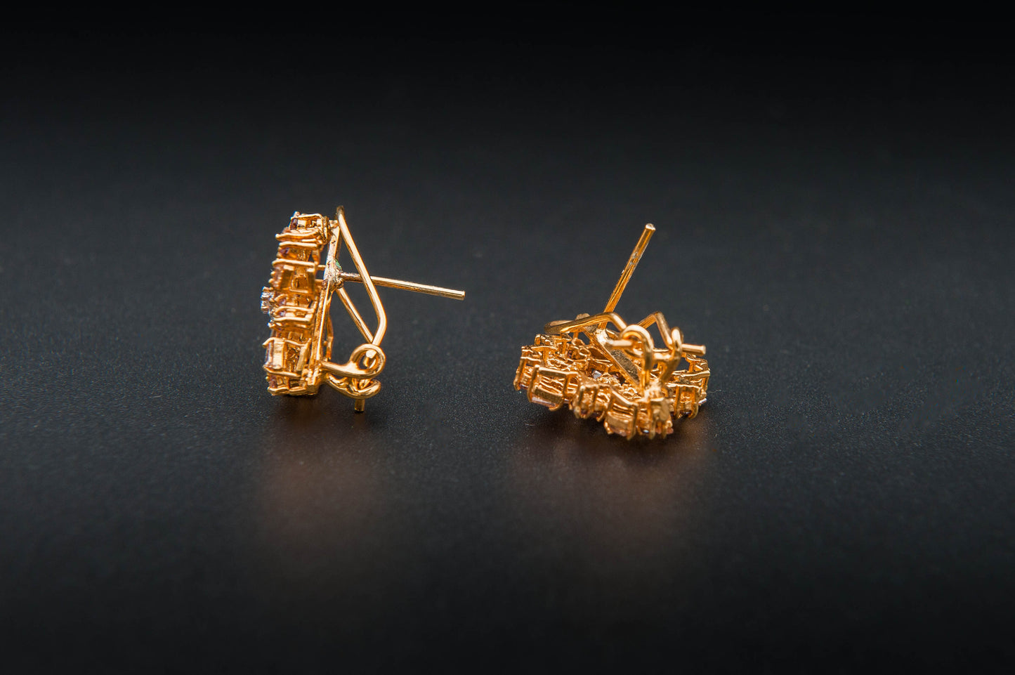 Twilight Fleur Earrings — 925 Sterling Silver with 24K Gold Plating