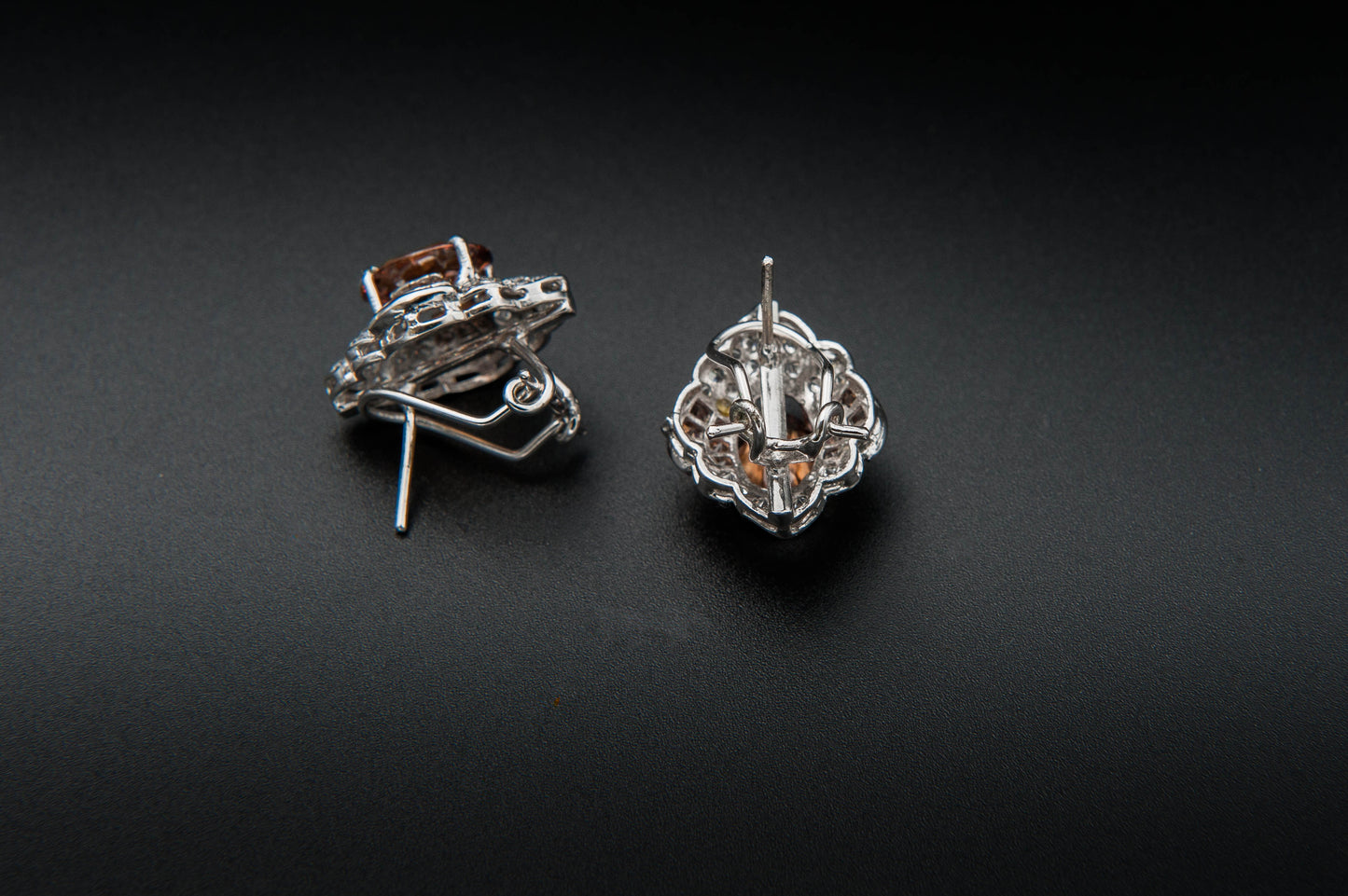 Amber Crest Earrings — 925 Sterling Silver