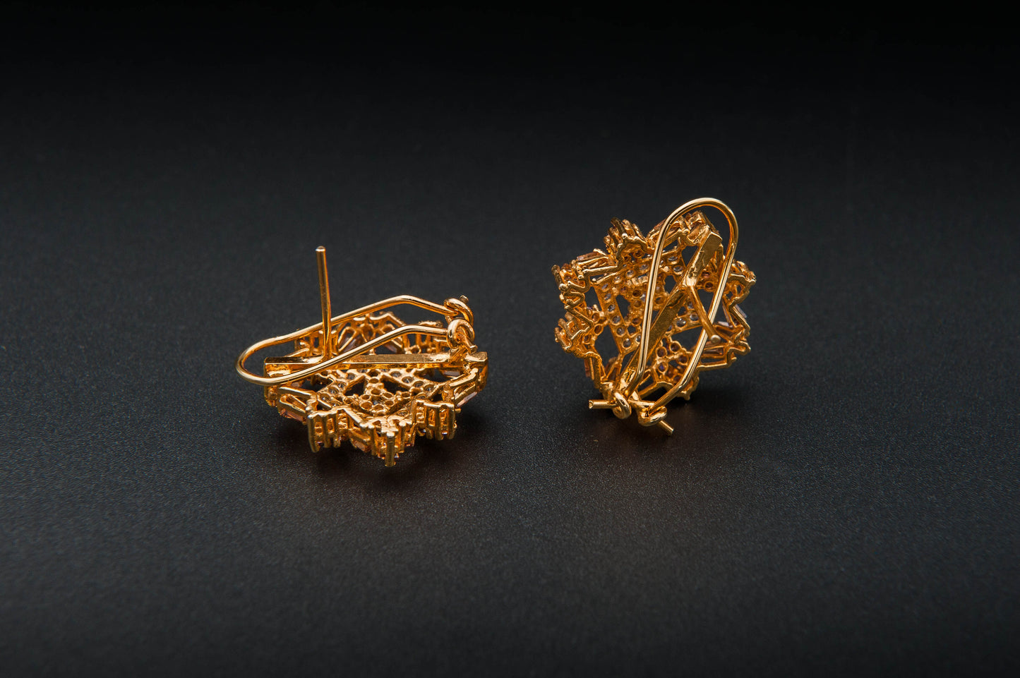 Celestial Radiance Earrings — 925 Sterling Silver with 24K Gold Plating