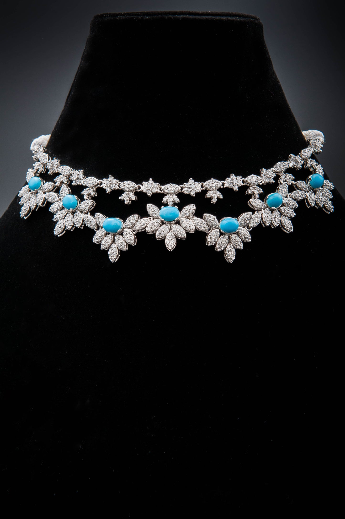 Turquoise Bloom Bridal Set-925 Sterling Silver
