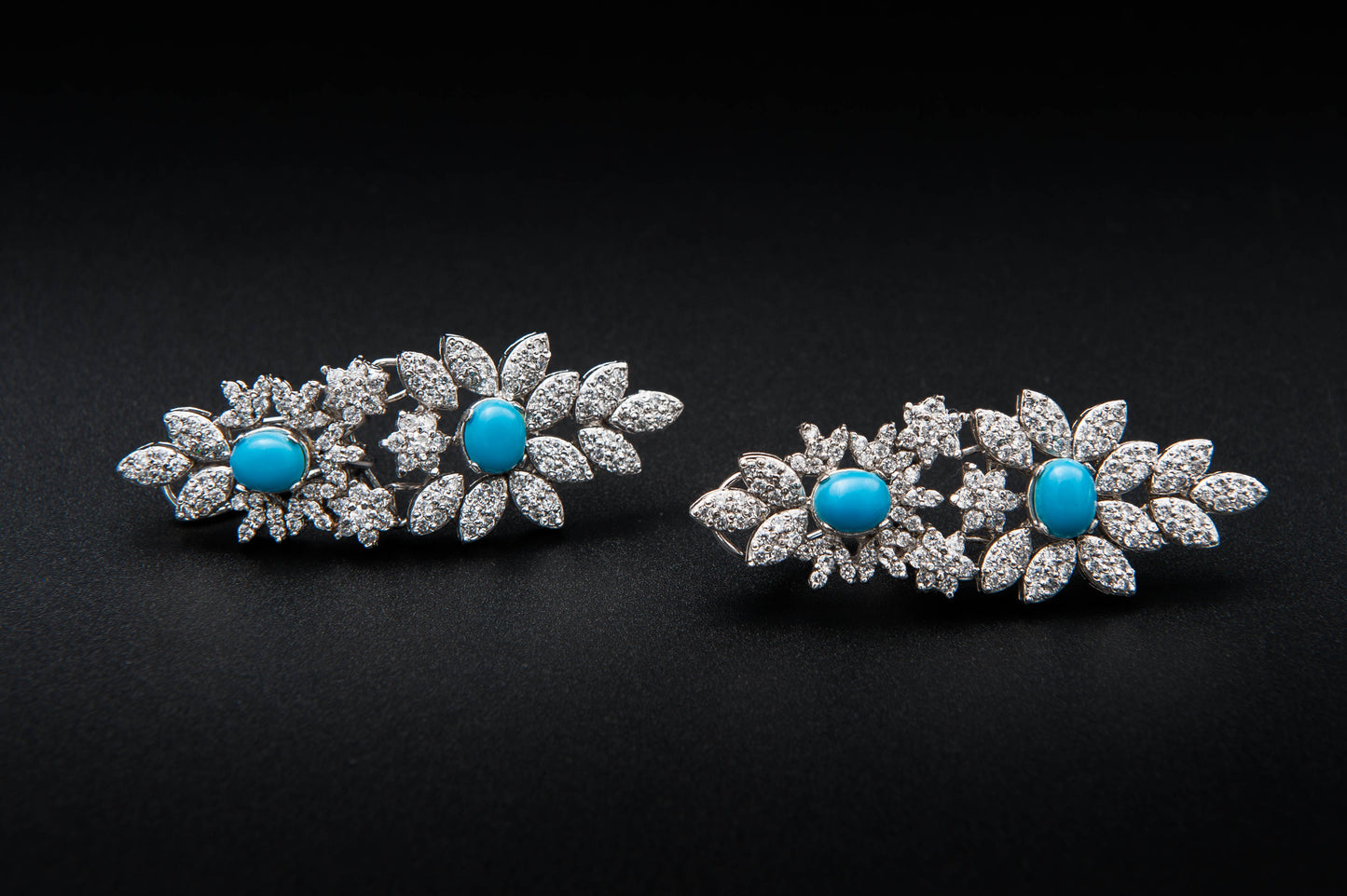 Turquoise Bloom Bridal Set-925 Sterling Silver