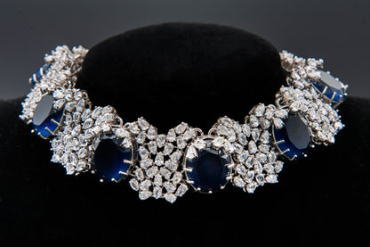 Midnight Bloom Bridal Set-925 Sterling Silver