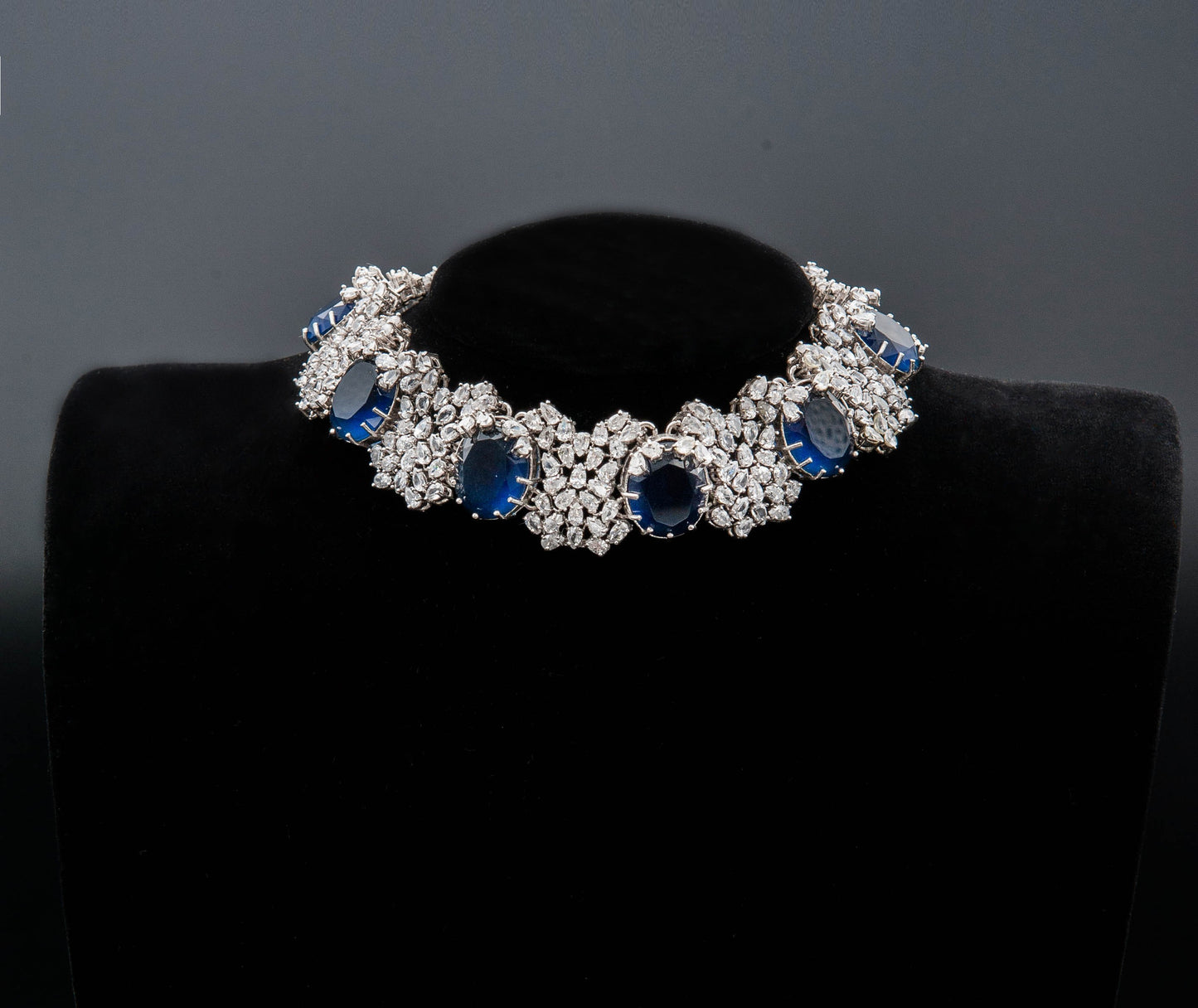 Midnight Bloom Bridal Set-925 Sterling Silver