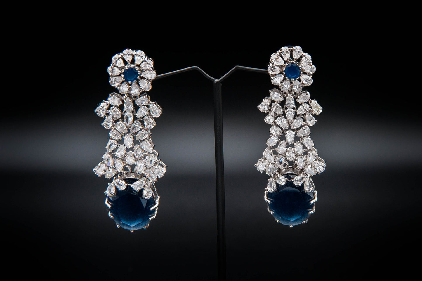 Midnight Bloom Bridal Set-925 Sterling Silver