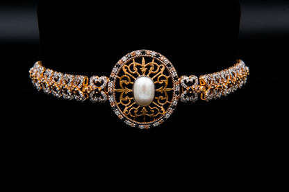 Golden Heirloom Bridal Set-925 Sterling Silver with 24K Gold Plating