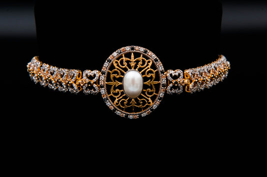 Golden Heirloom Bridal Set-925 Sterling Silver with 24K Gold Plating