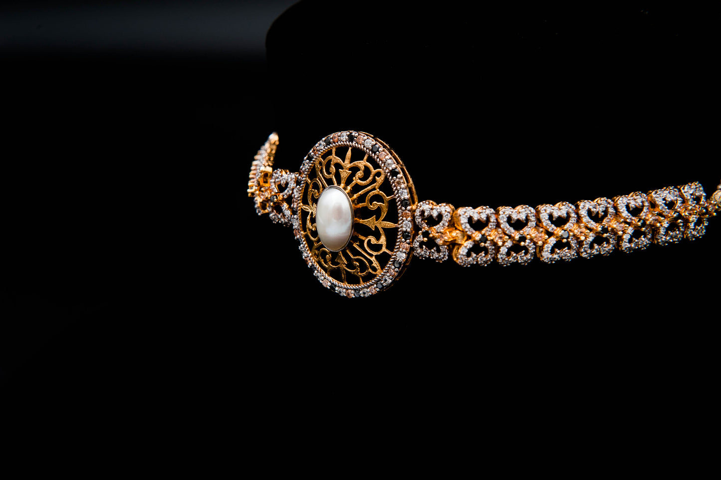 Golden Heirloom Bridal Set-925 Sterling Silver with 24K Gold Plating