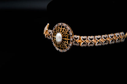 Golden Heirloom Bridal Set-925 Sterling Silver with 24K Gold Plating