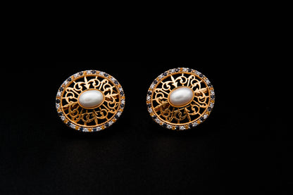 Golden Heirloom Bridal Set-925 Sterling Silver with 24K Gold Plating