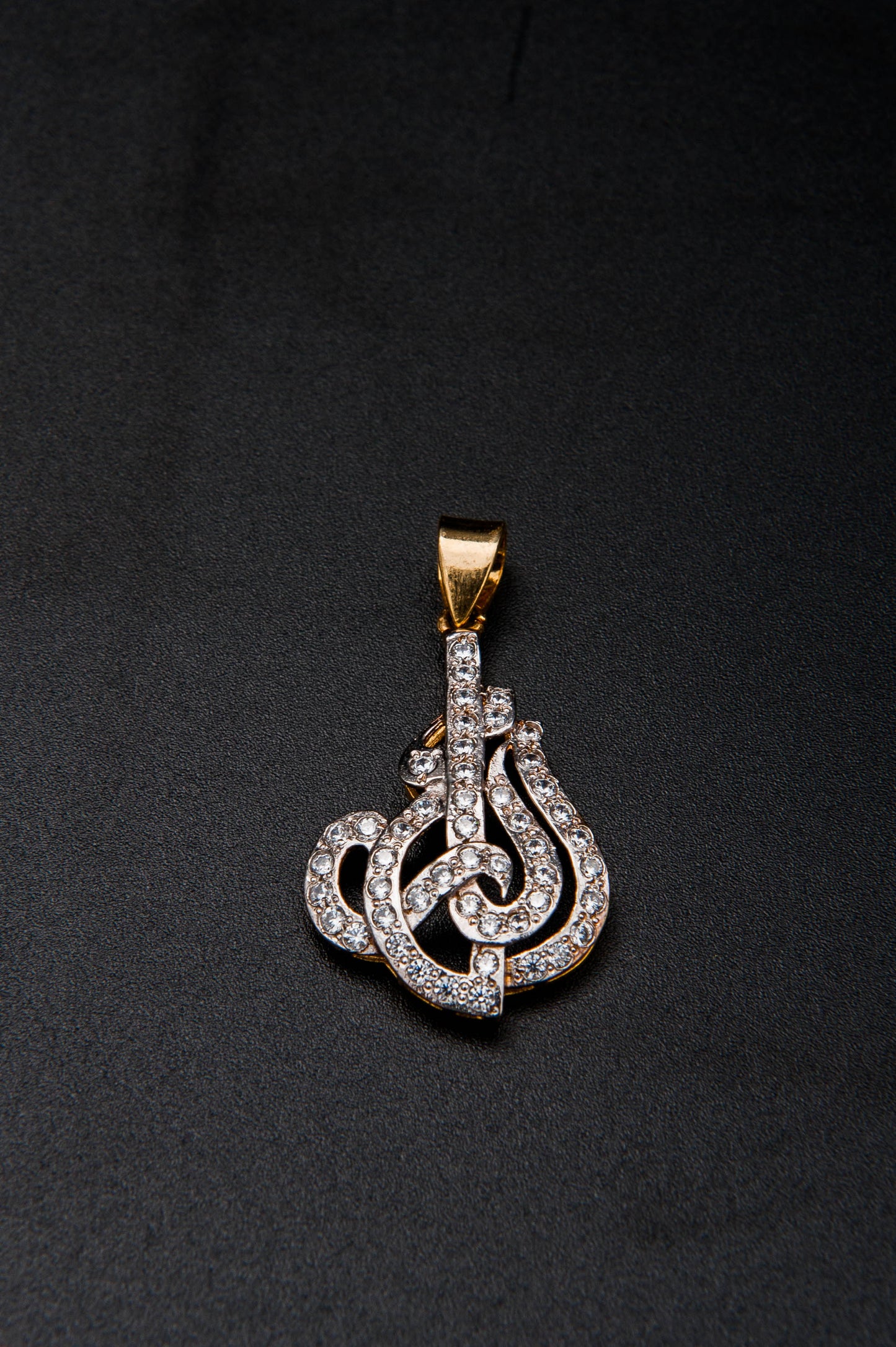 Golden Swirl Pendant-925 Sterling Silver with Gold Plated
