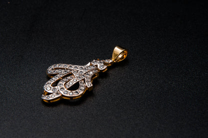 Celestial Script Pendant-925 Sterling Silver with 24K Gold Plating
