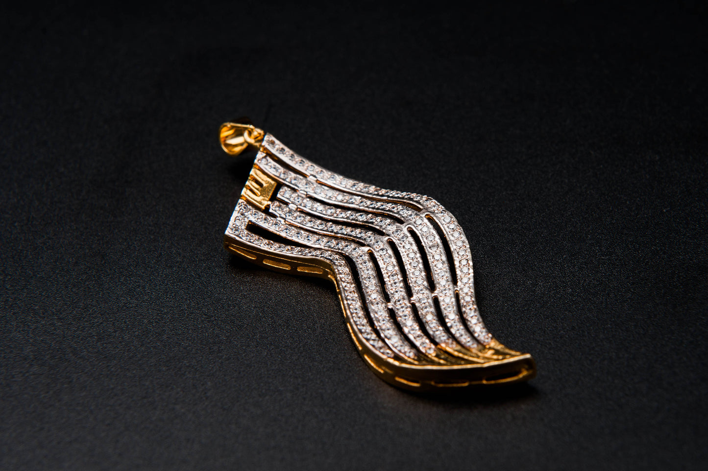 Golden Cascade Pendant-925 Sterling Silver with 24K Gold Plating