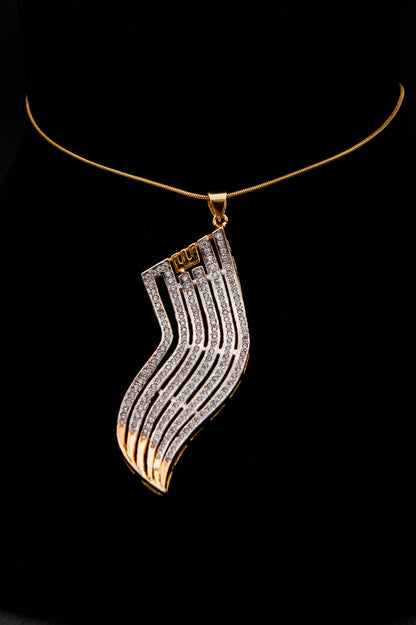 Golden Cascade Pendant-925 Sterling Silver with 24K Gold Plating