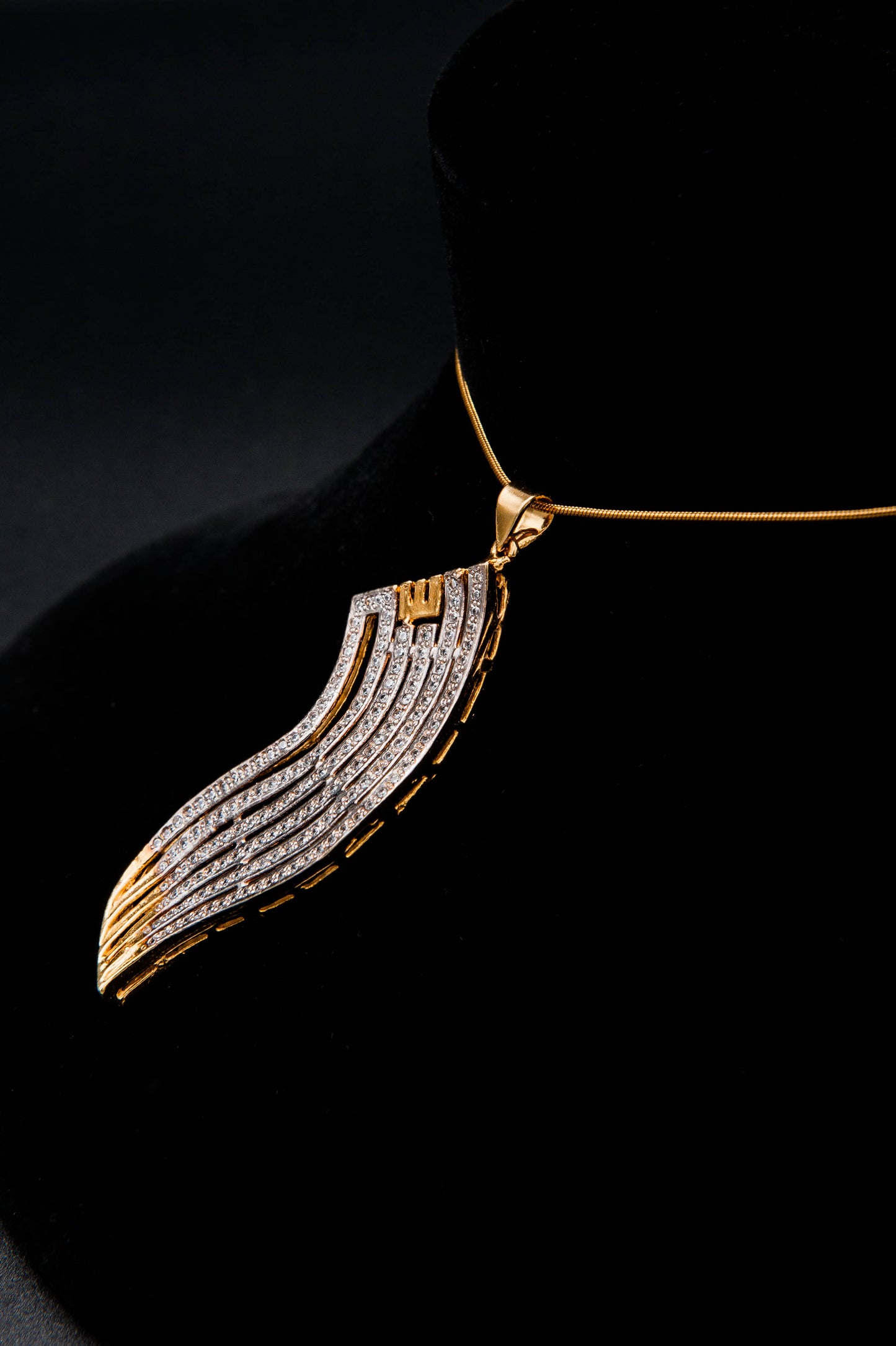 Golden Cascade Pendant-925 Sterling Silver with 24K Gold Plating