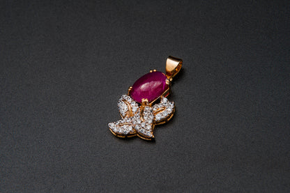 Regal Bloom Pendant-925 Sterling Silver with 24K Gold Plating