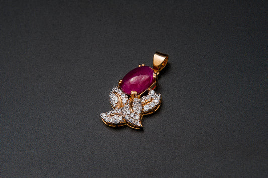 Regal Bloom Pendant-925 Sterling Silver with 24K Gold Plating