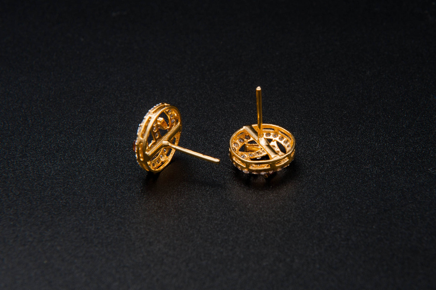 Gilded Orbit Earrings — 925 Sterling Silver with 24K Gold Plating
