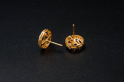 Gilded Orbit Earrings — 925 Sterling Silver with 24K Gold Plating