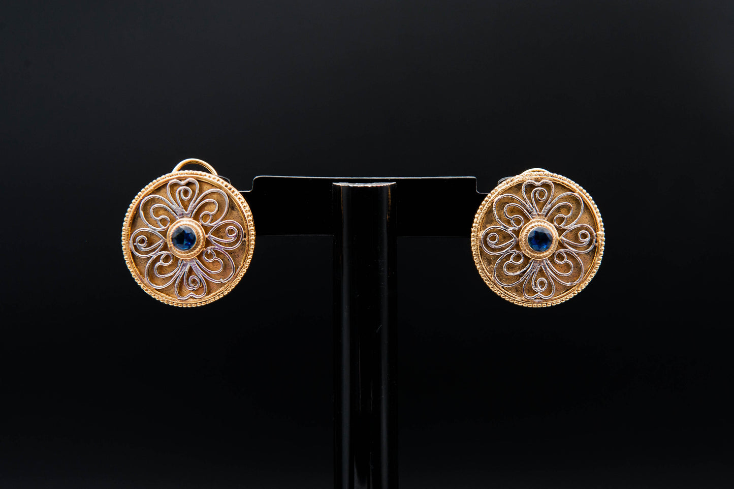 Royal Filigree Bloom Bridal Set-925 Sterling Silver with 24K Gold Plating