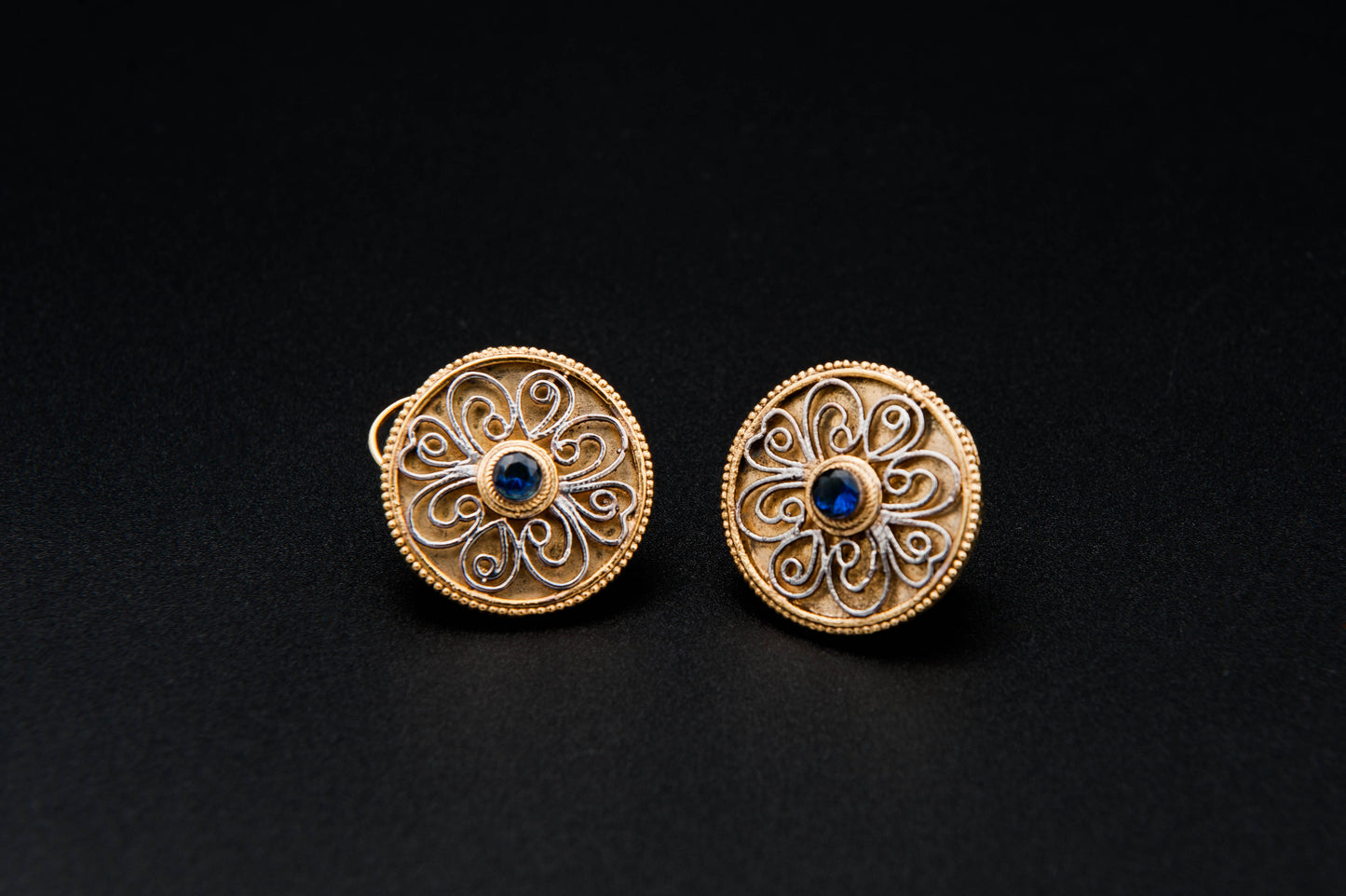 Royal Filigree Bloom Bridal Set-925 Sterling Silver with 24K Gold Plating