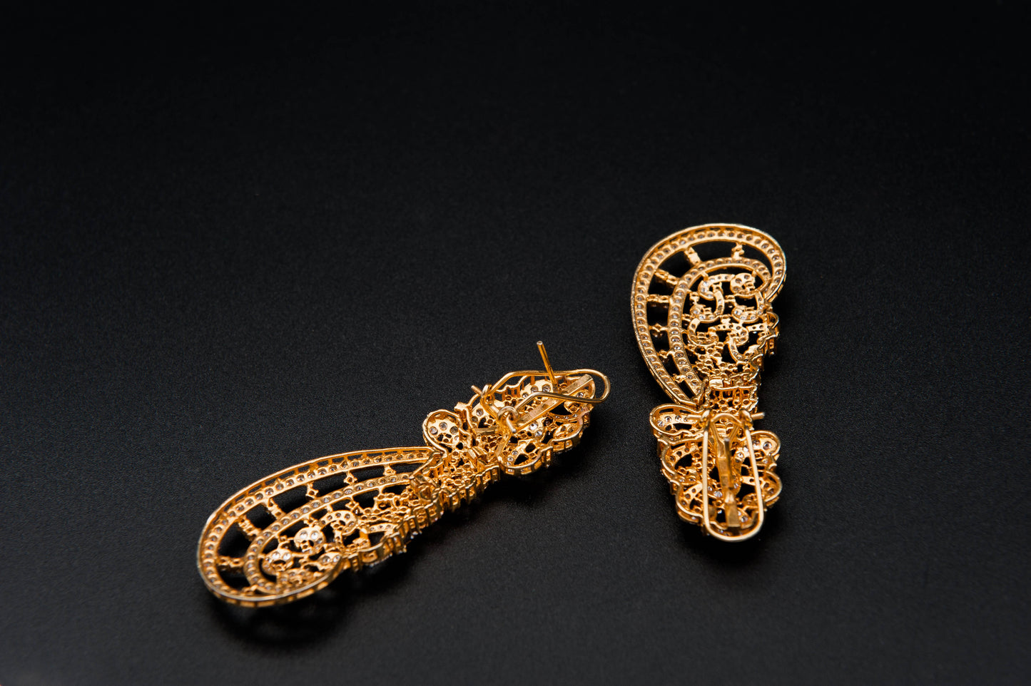 Regal Cascade Bridal Set-925 Sterling Silver with 24K Gold Plating