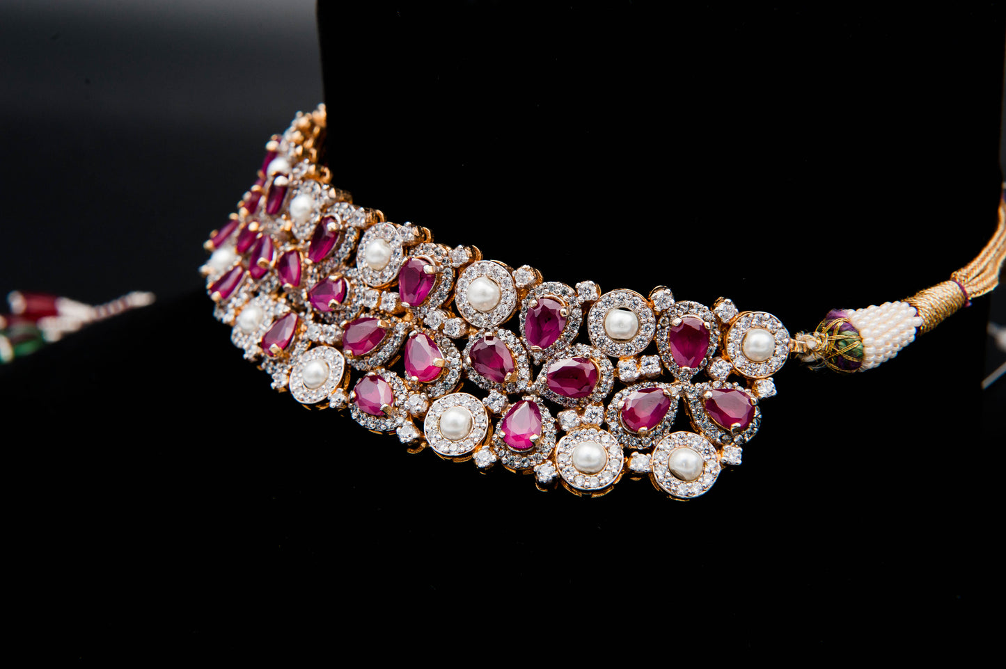 Imperial Radiance Bridal Set-925 Sterling Silver with 24K Gold Plating