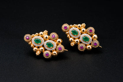 Majestic Harmony Bridal Set-925 Sterling Silver with 24K Gold Plating