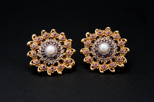 Royal Reverie Earrings — 925 Sterling Silver with 24K Gold Plating