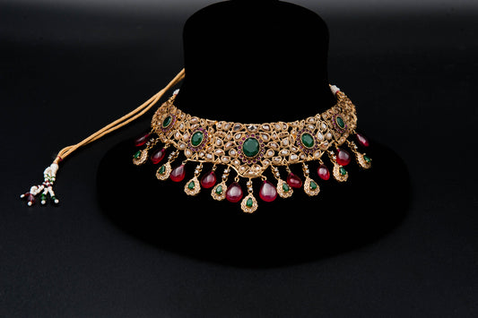 Royal Enchantment Bridal set-925 Sterling Silver with 24K Gold Plating