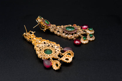 Royal Enchantment Bridal set-925 Sterling Silver with 24K Gold Plating