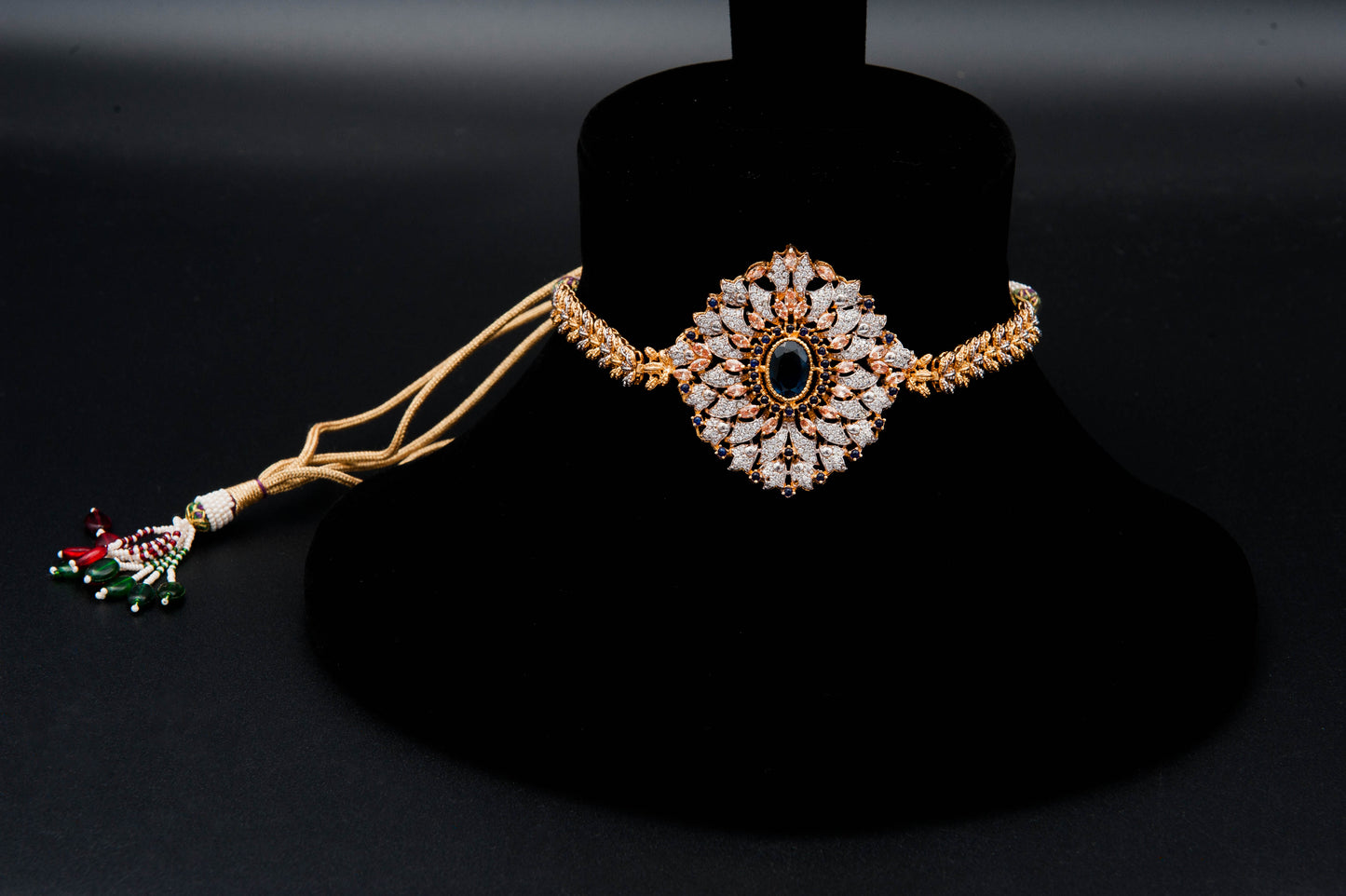 Twilight Blossom Bridal Set-925 Sterling Silver with 24K Gold Plating