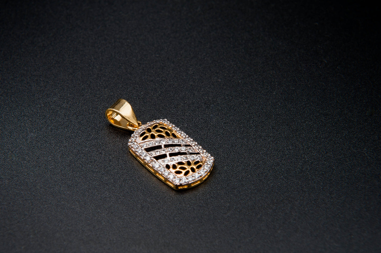 Golden Frame Pendant-925 Sterling Silver with 24K Gold Plating