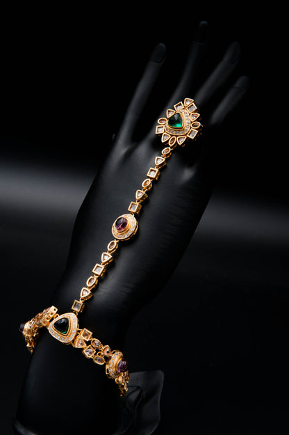 Heritage Splendor Bridal Set-925 Sterling Silver with 24K Gold Plating