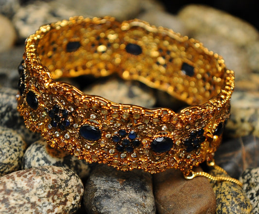 Midnight Tide-Kundan Bangle