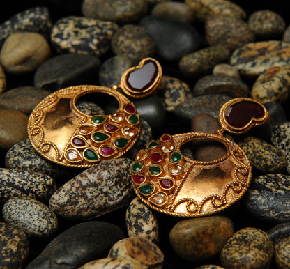 Hearthstone Halo Earrings-Kundan