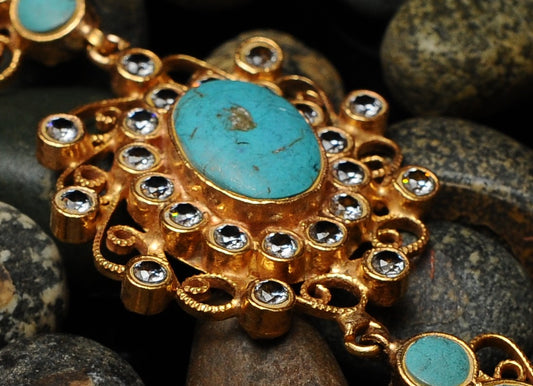 Azure Empress Bracelet-Kundan