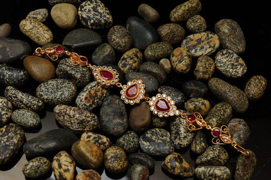 Ruby Mirage Bracelet-Kundan