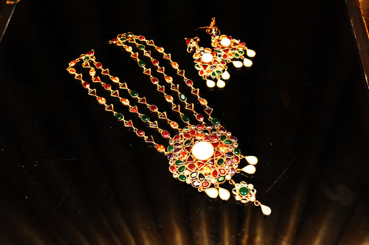 Gem Garland Set-Kundan
