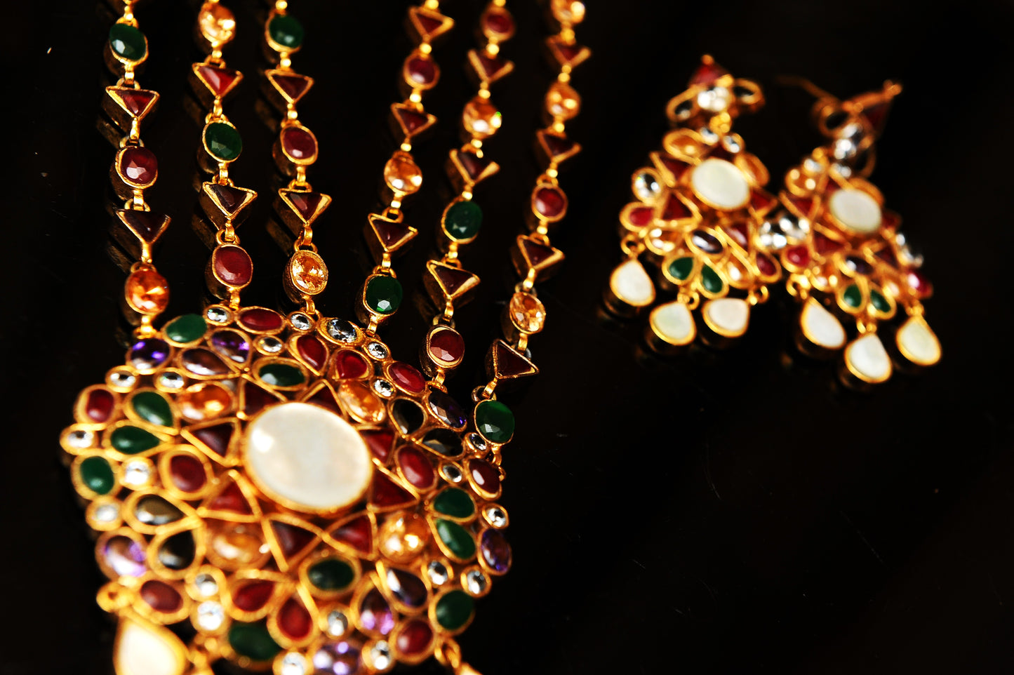 Gem Garland Set-Kundan