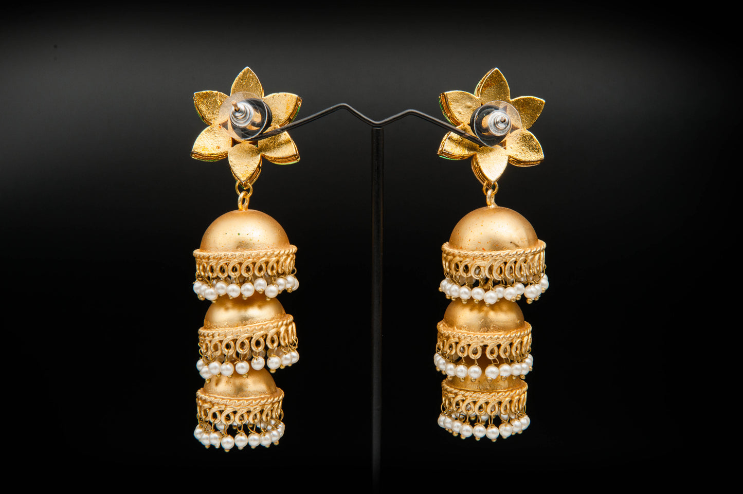 Petal Cascade-Kundan Jhumkay