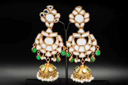 Enchanted Grove Jhumka-Kundan Jhumkay