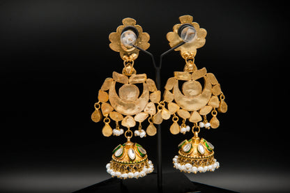 Enchanted Grove Jhumka-Kundan Jhumkay