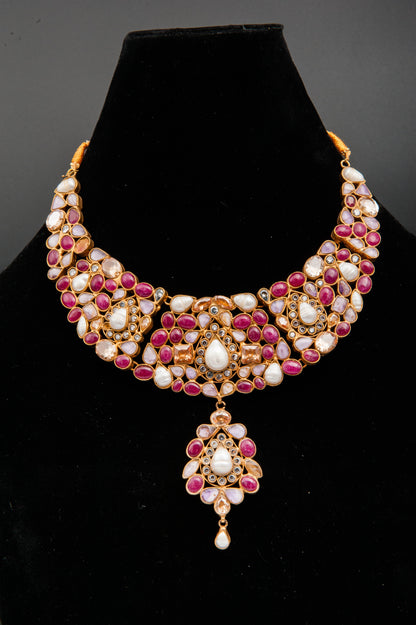 Rose Radiance-Kundan set