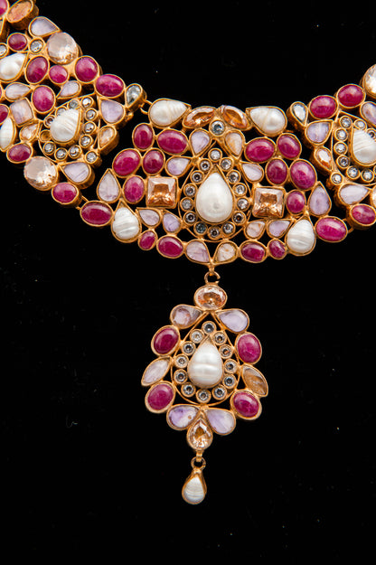 Rose Radiance-Kundan set