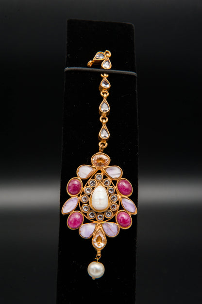 Rose Radiance-Kundan set