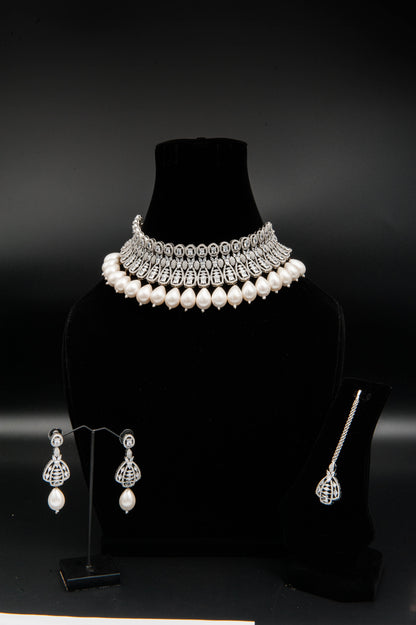 Pearl Cage Symphony-1K Silver Set