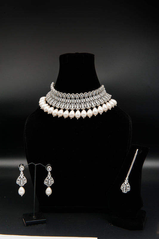 Pearl Cage Symphony-1K Silver Set