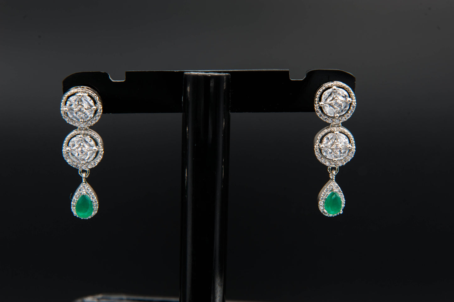 Emerald Halo Grace-1K Silver Set