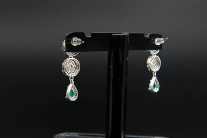 Emerald Halo Grace-1K Silver Set
