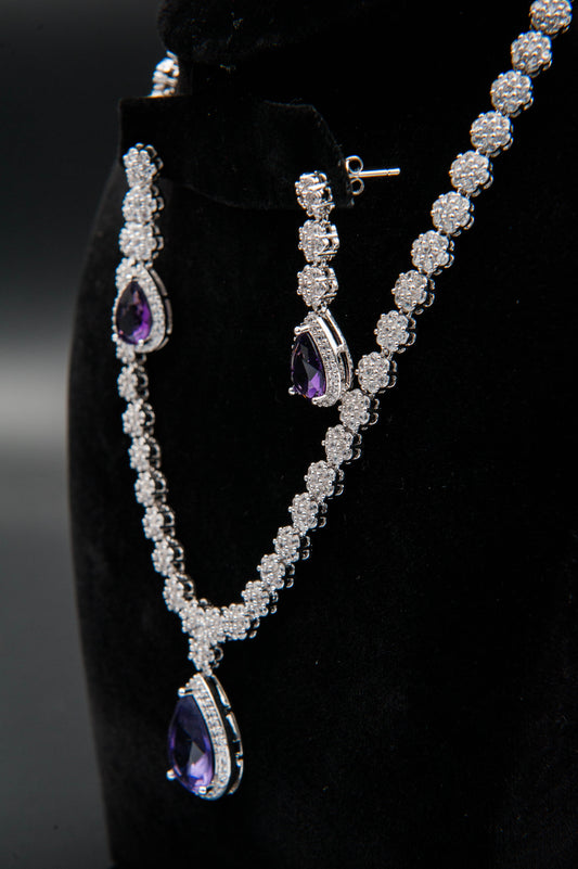 Amethyst Eclipse-1K Silver Set